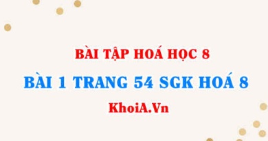 Bài 1 trang 54 SGK Hoá 8: Định luật bảo toàn khối lượng